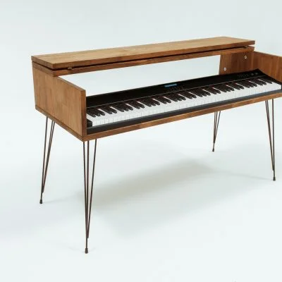Mid Century Keyboard Piano Stand - Wood.