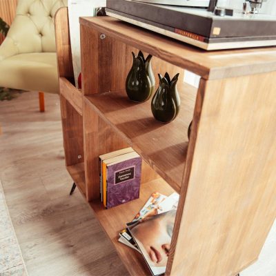 Porto Record Player Stand & Turntable Console.